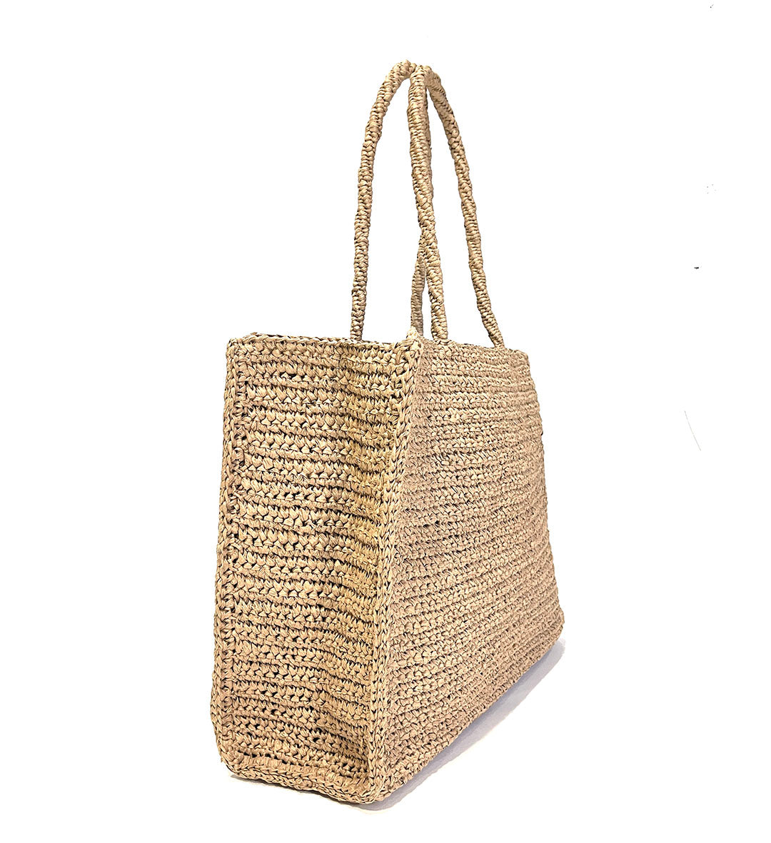 crocheted square bag brown handmade fair trade