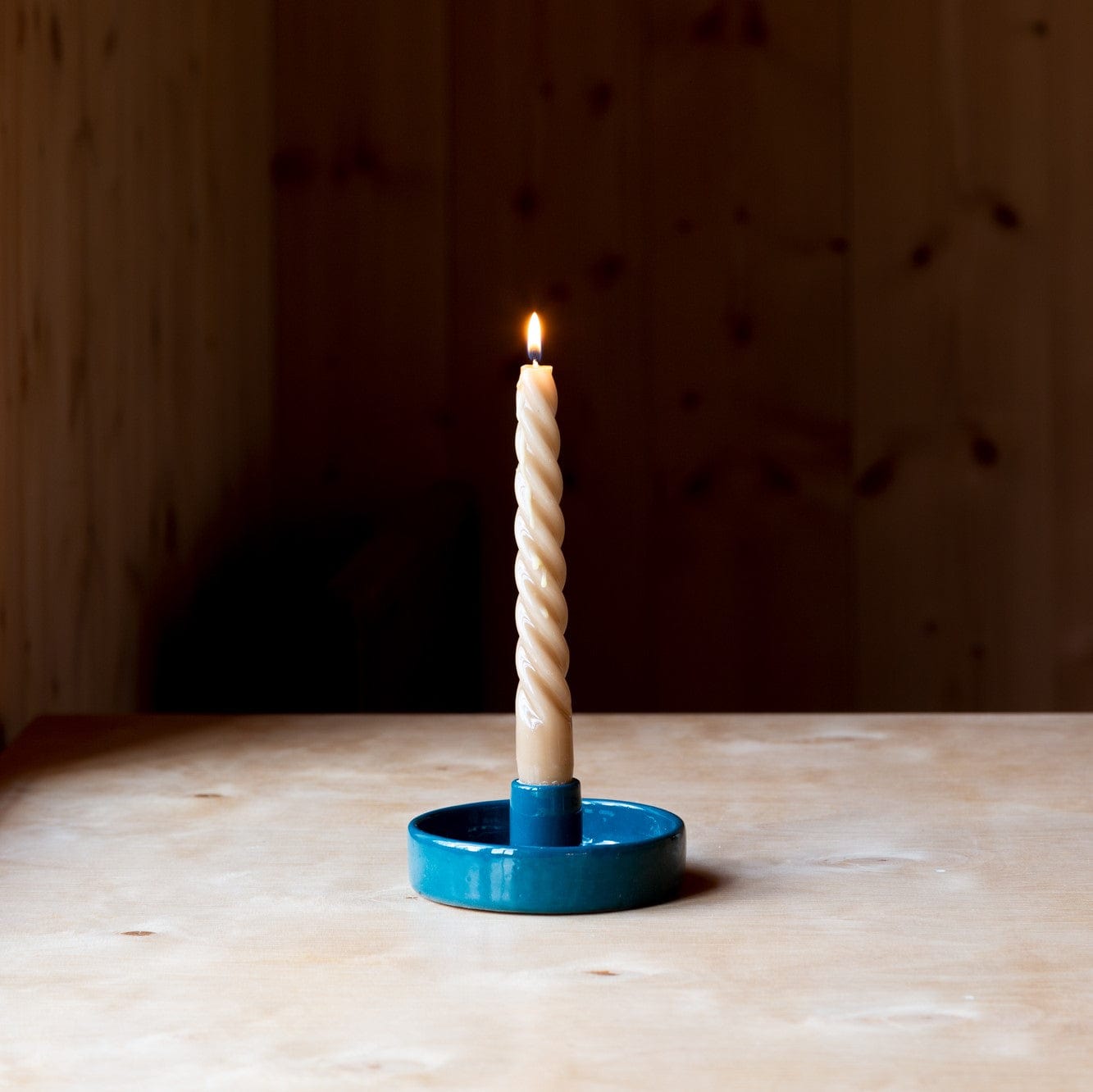 Mifuko Ceramic Candle holder One size Ceramic candle holder - Petrol blue