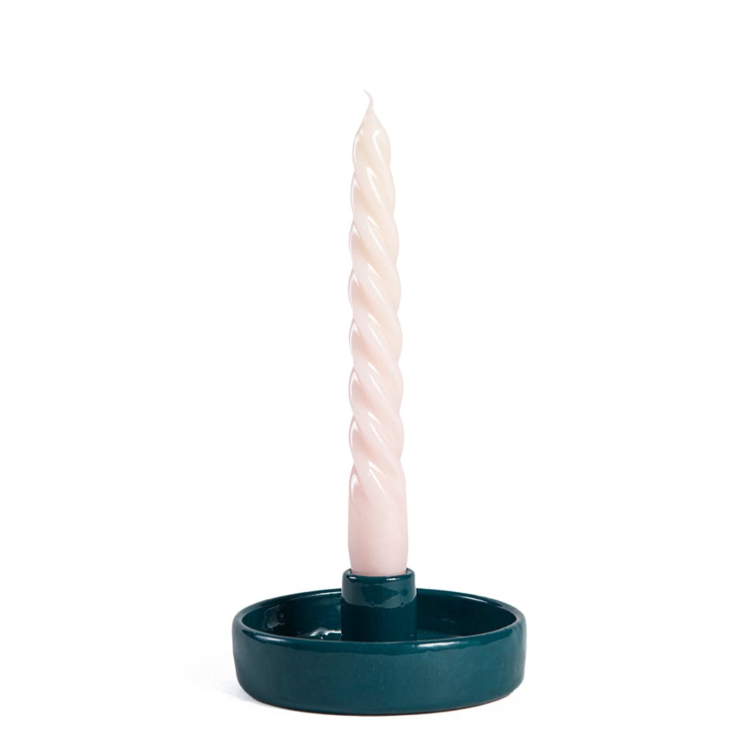 Mifuko Ceramic Candle holder One size Ceramic candle holder - Petrol blue