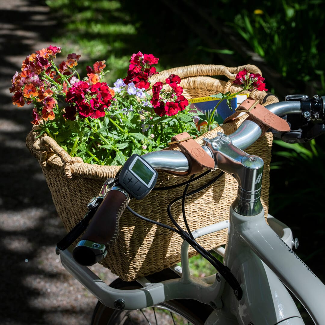 Bolga bike basket Natural M