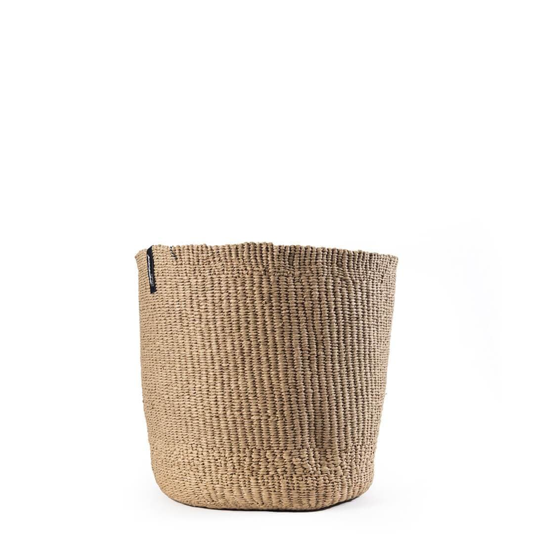 Handmade fair trade Paper Kiondo basket | Brown M