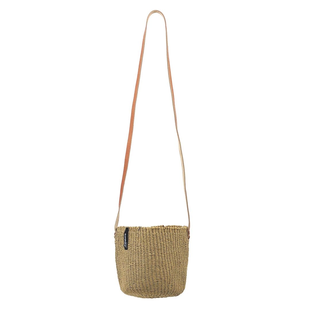 Handmade fair trade Paper Kiondo hanging basket | Brown S