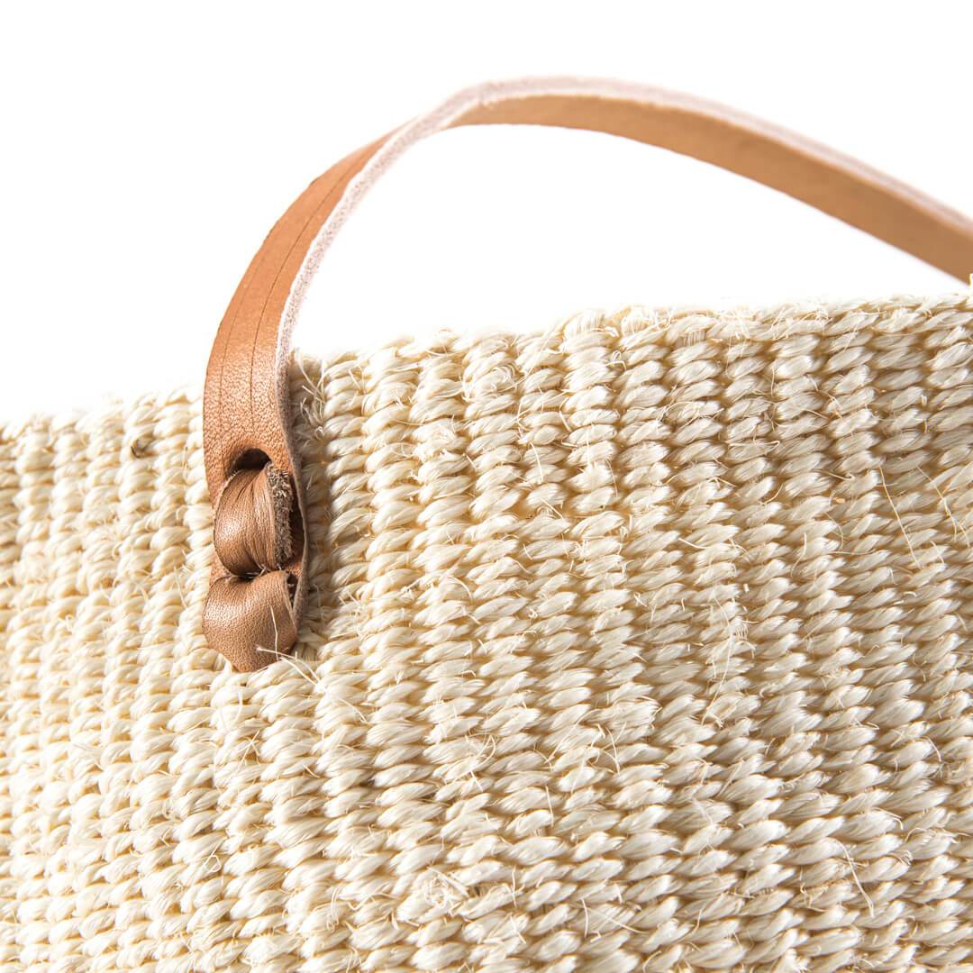 Handmade fair trade Sisal Kiondo hanging basket | Natural S