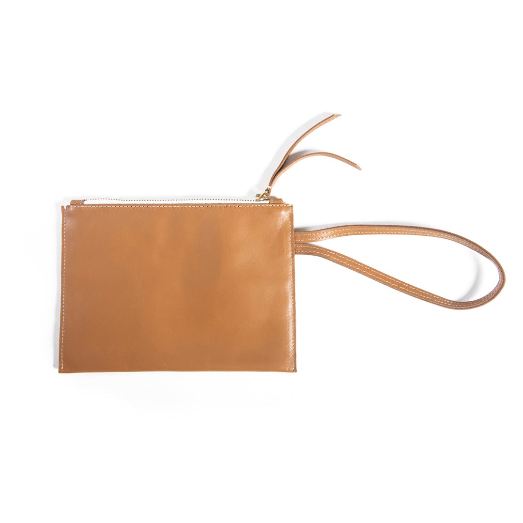 Handmade fair trade Leather Leather pouch | Light brown