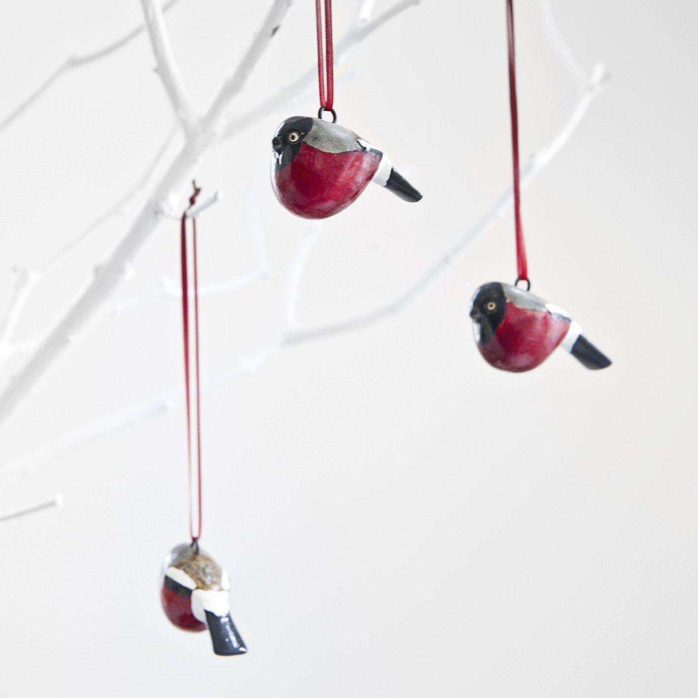 Handmade fair trade Wood Wooden ornament | Bullfinch