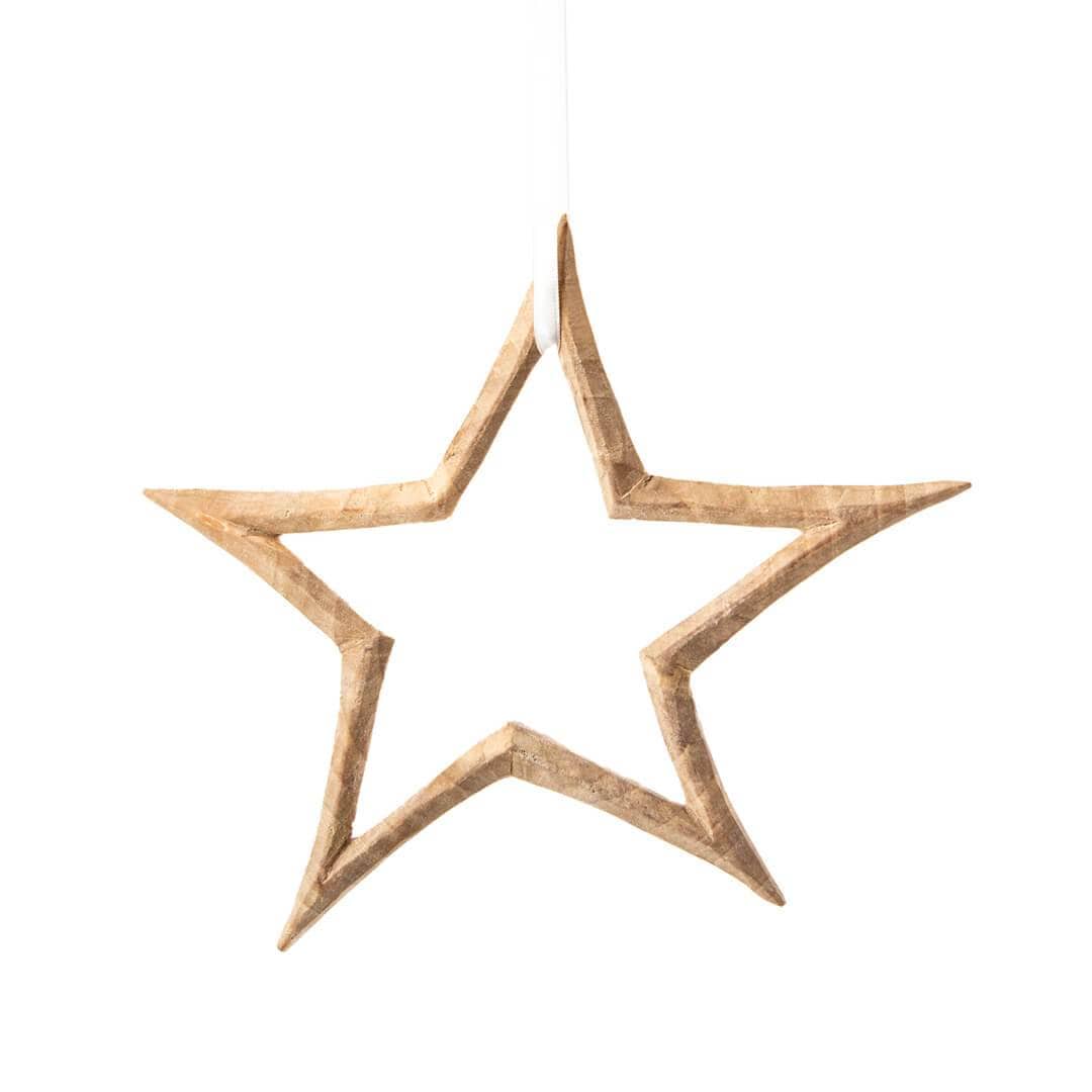 Handmade fair trade Jacaranda wood Wooden ornament | Star S