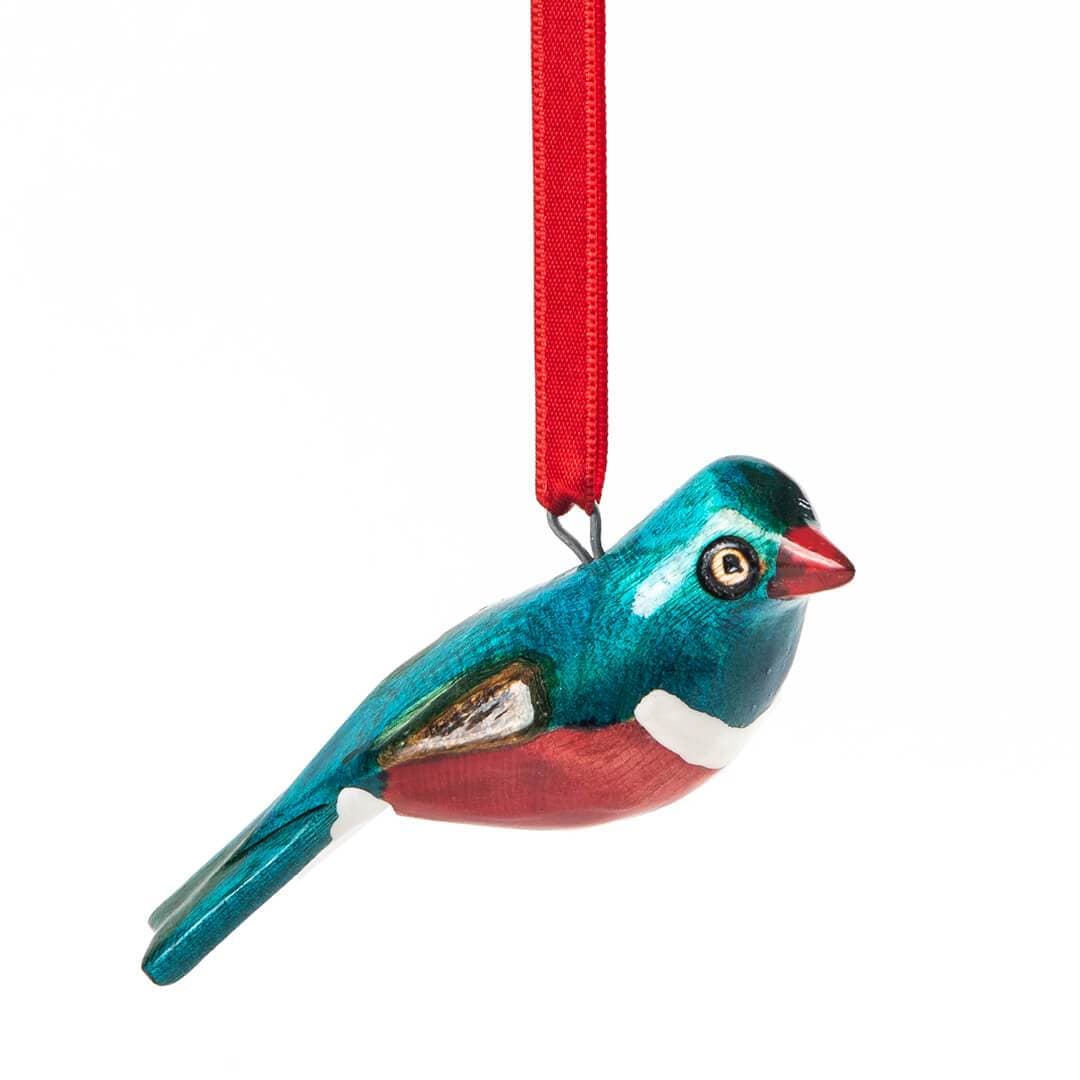 Handmade fair trade Jacaranda wood Wooden ornament | Superb starling