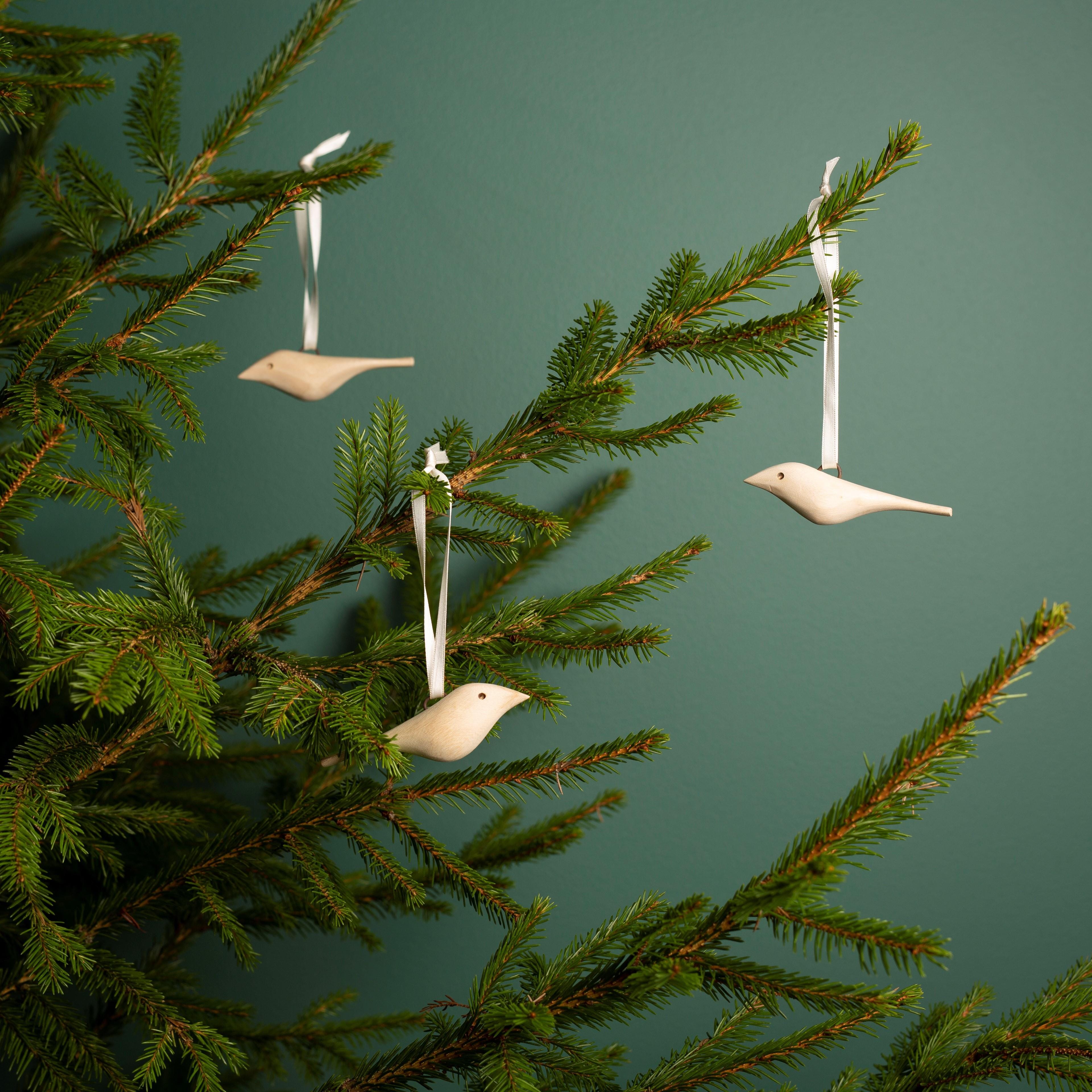 Handmade dove wooden ornament