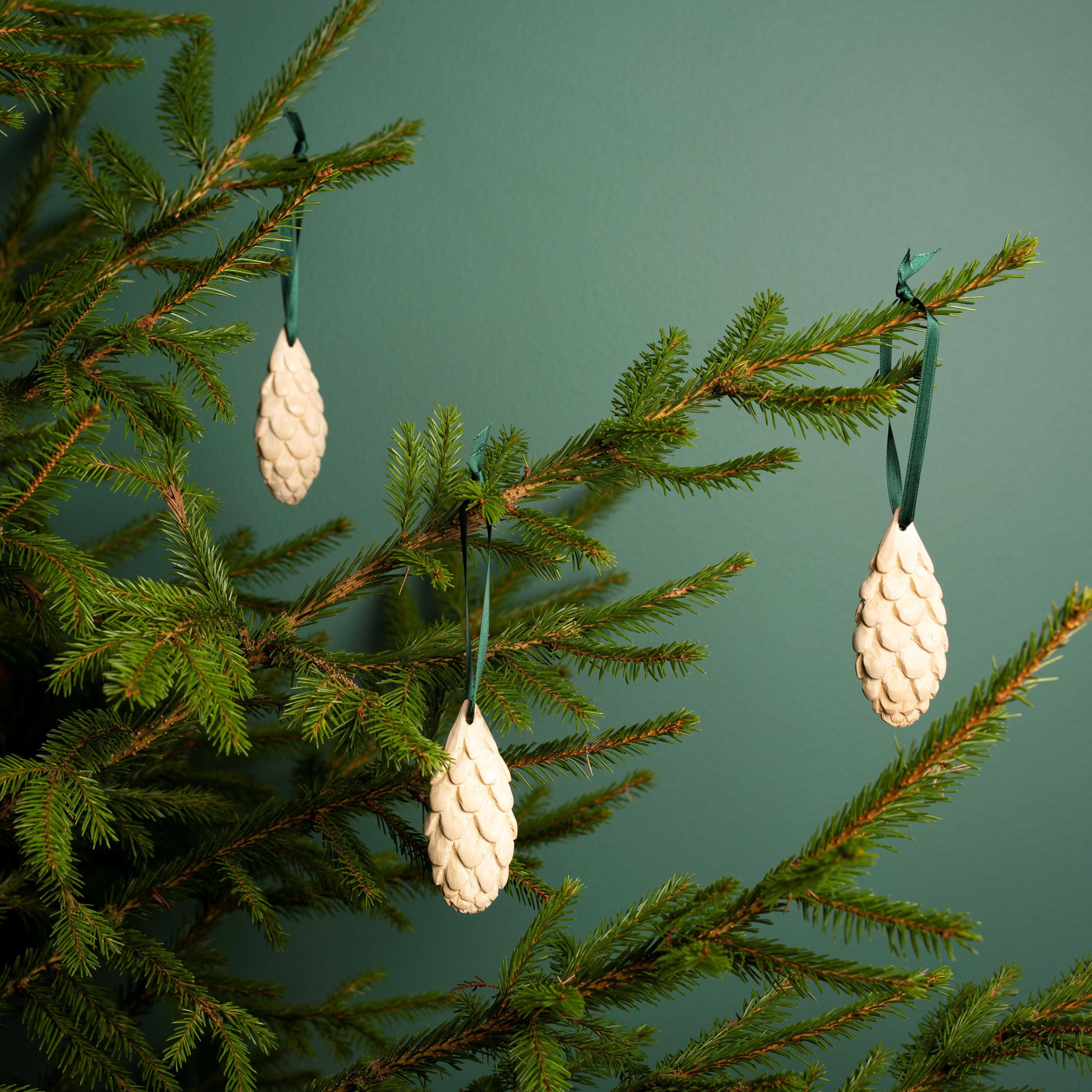 Mifuko Jacaranda wood Ornament One size Wooden ornament | Spruce cone