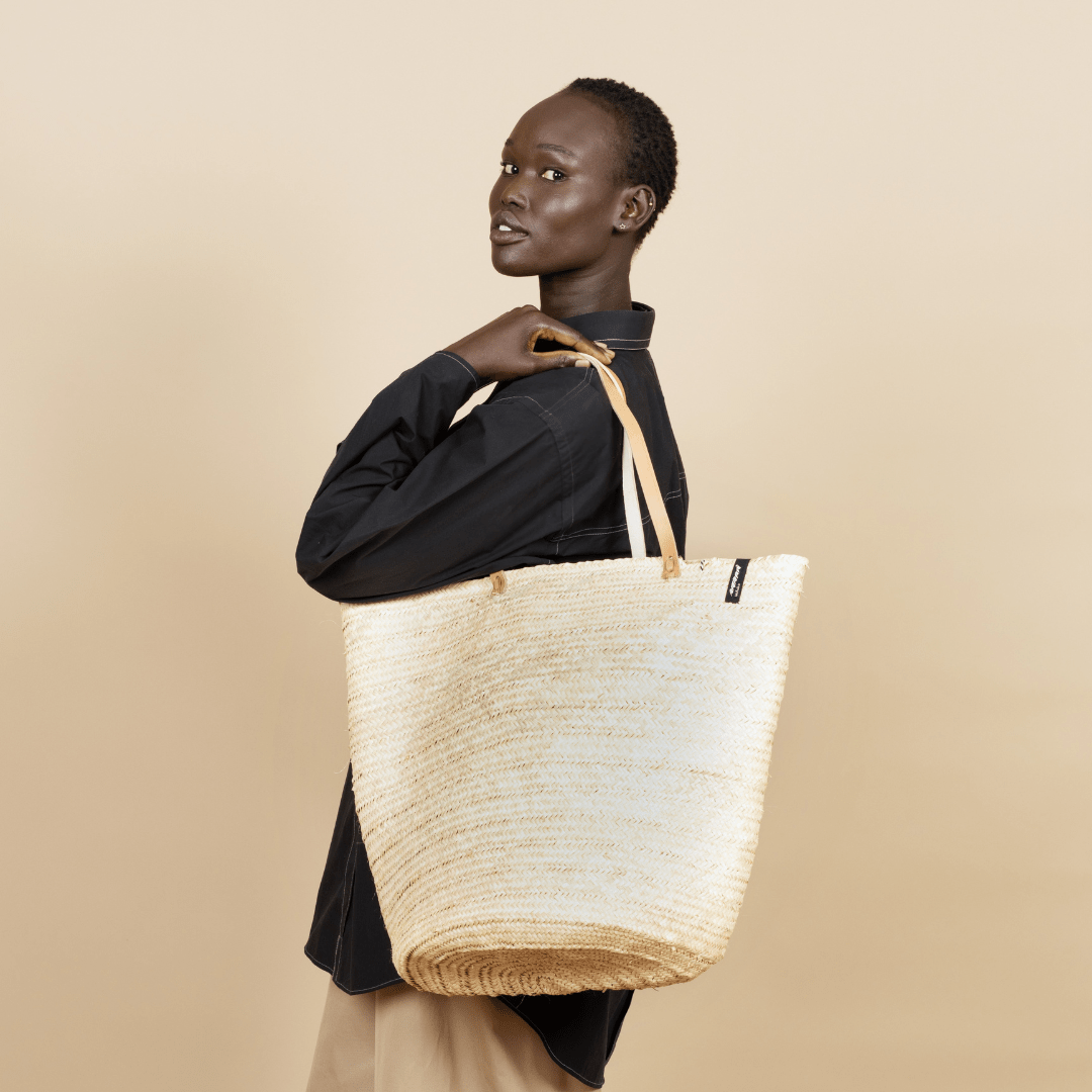 Mifuko Palm tree leaves Shopper basket L Mkeka shopper basket | Natural L
