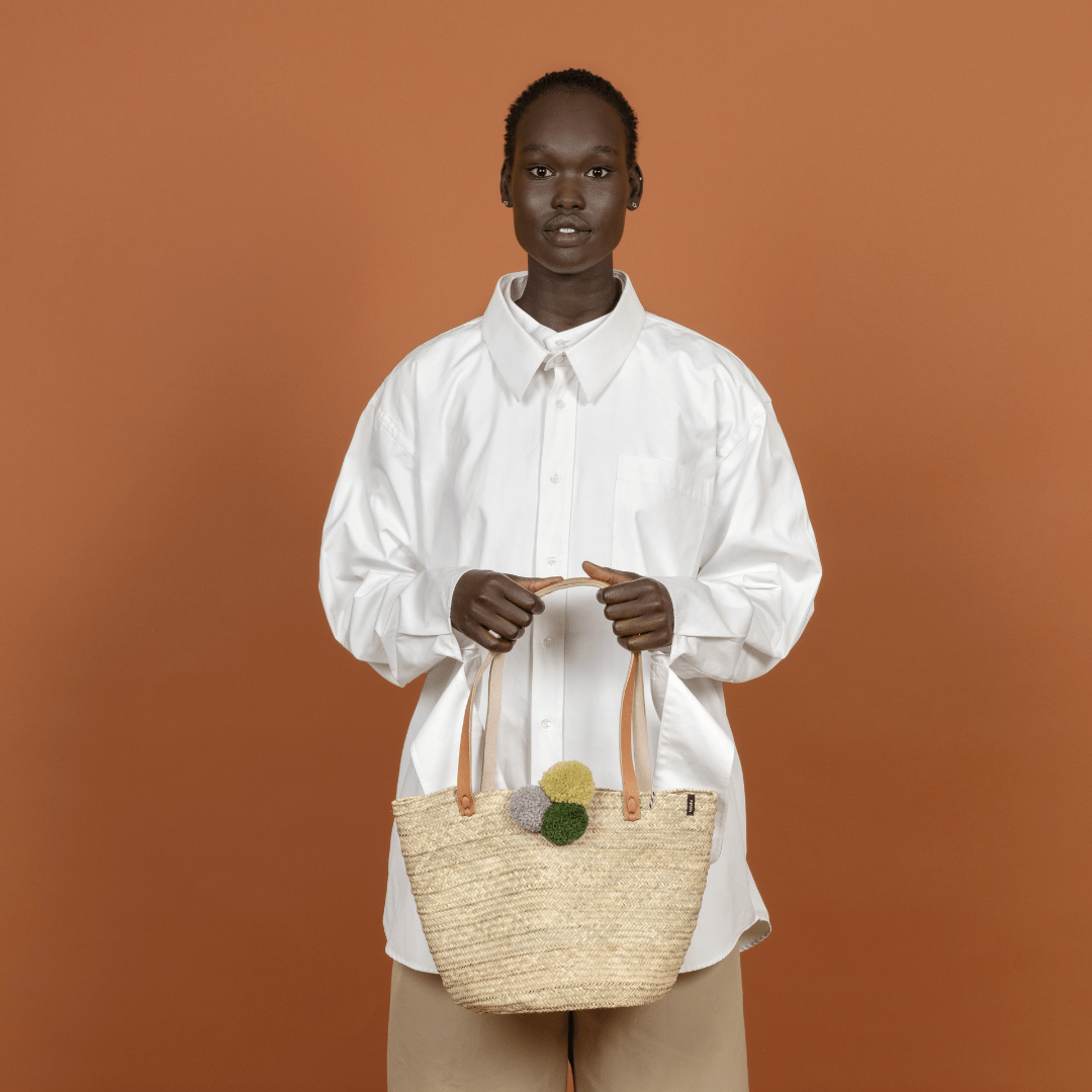 Mifuko Palm tree leaves Shopper basket Mkeka shopper basket | Natural S