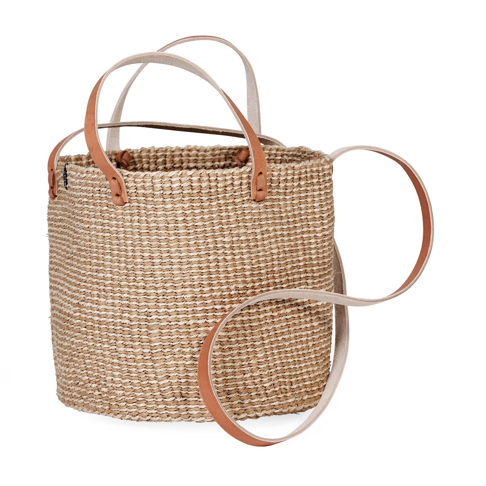 Mifuko Paper and banana fiber Shopper basket Majani shopper basket | One color natural brown S