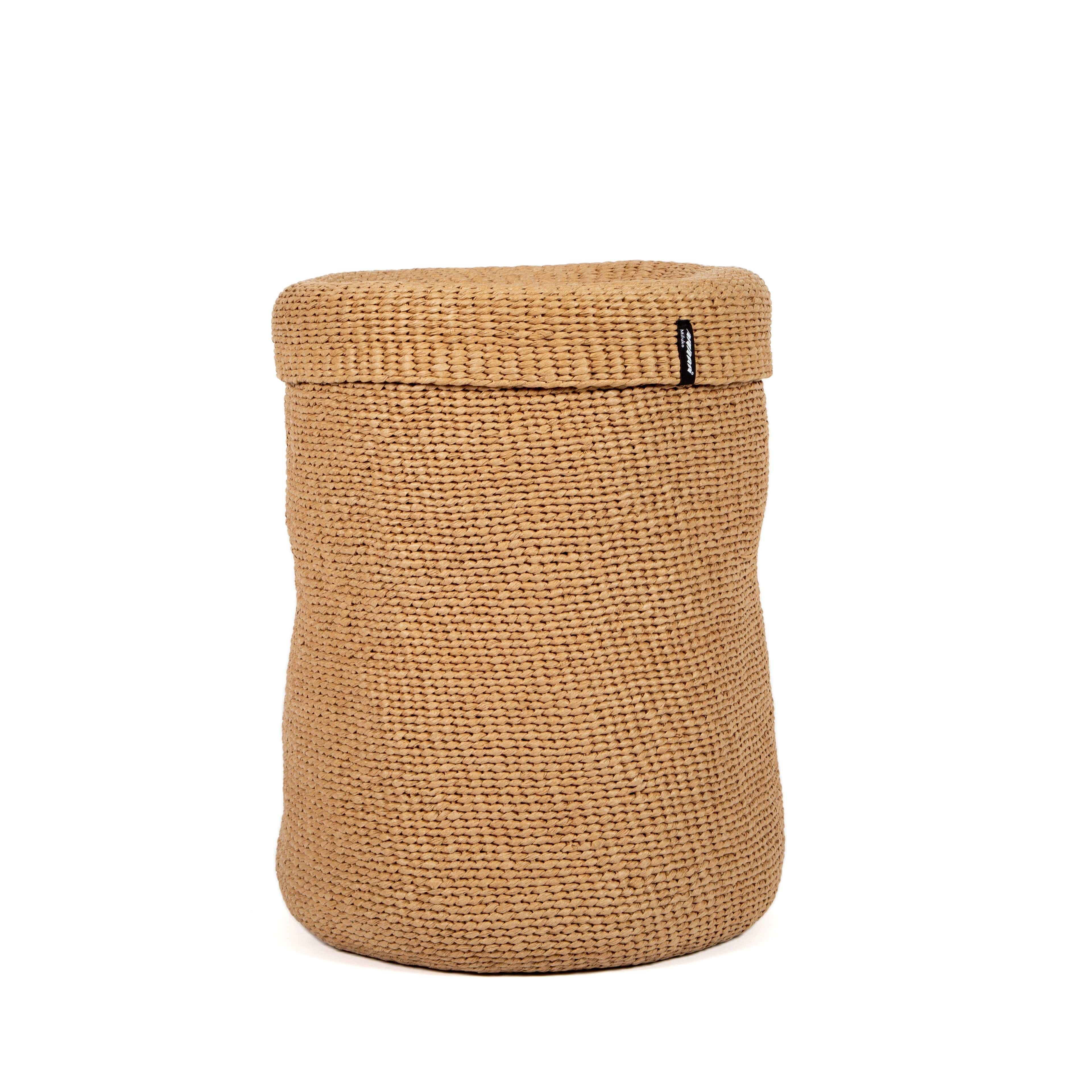 Mifuko Paper Basket with lid Kiondo basket with lid | Brown XL