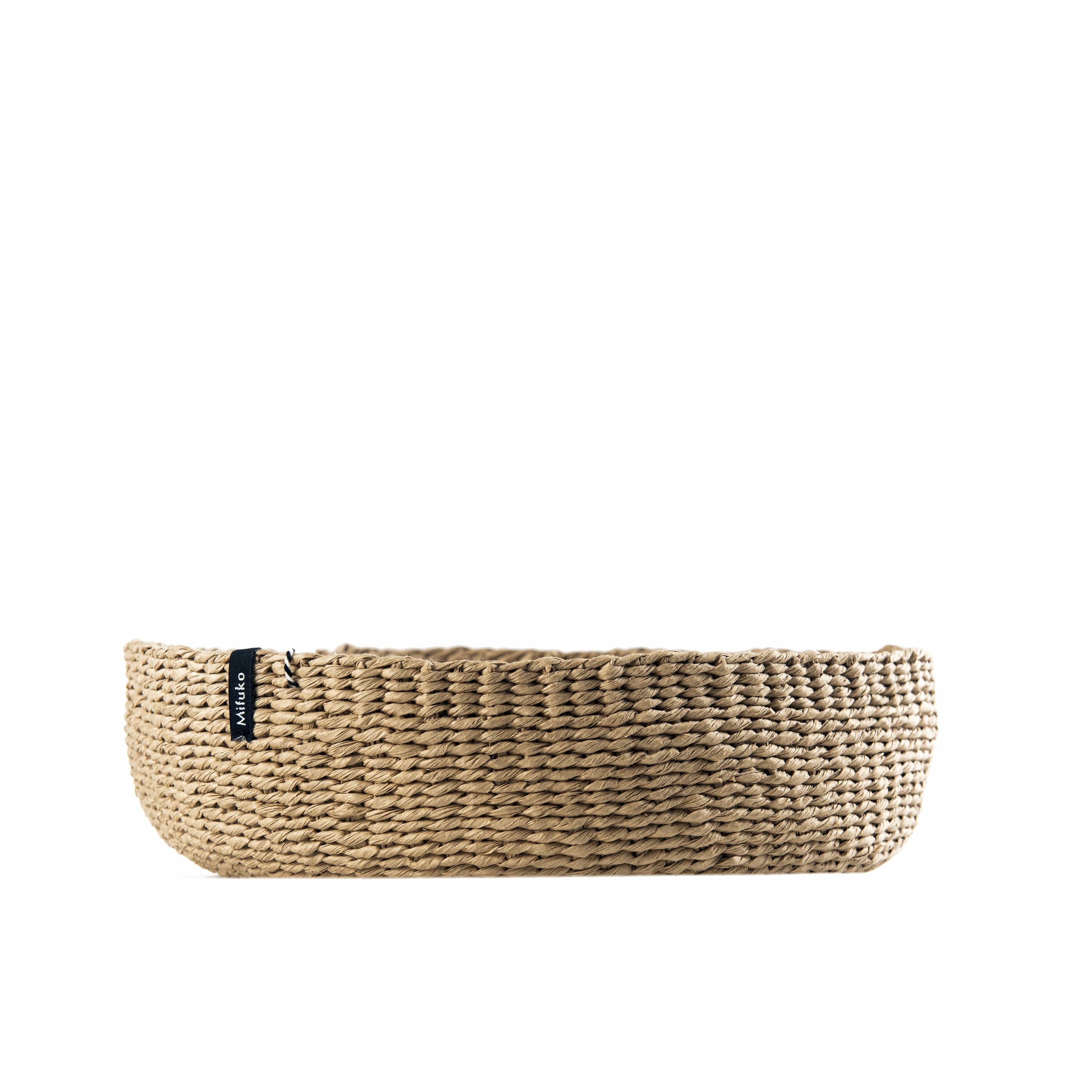 Mifuko Paper Bowl basket S Kiondo bowl | Brown S