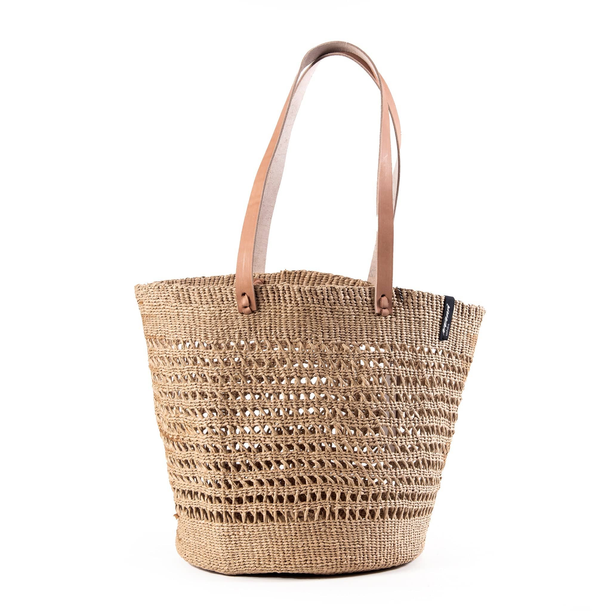 Mifuko Paper Shopper basket M Kiondo shopper basket | Brown open weave M