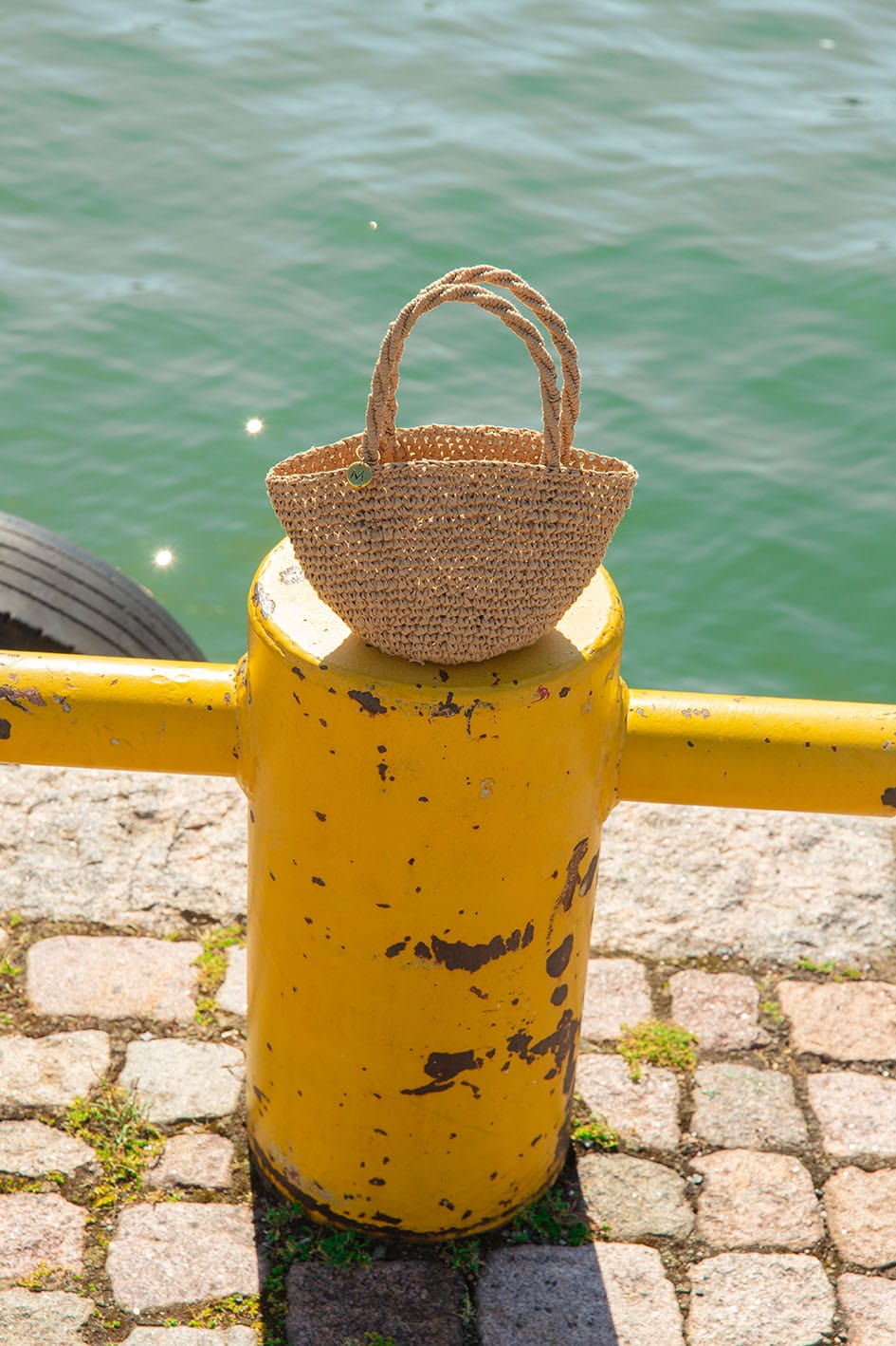 Mifuko Paper Shopper basket Kiondo shopper basket | Crocheted brown XXS