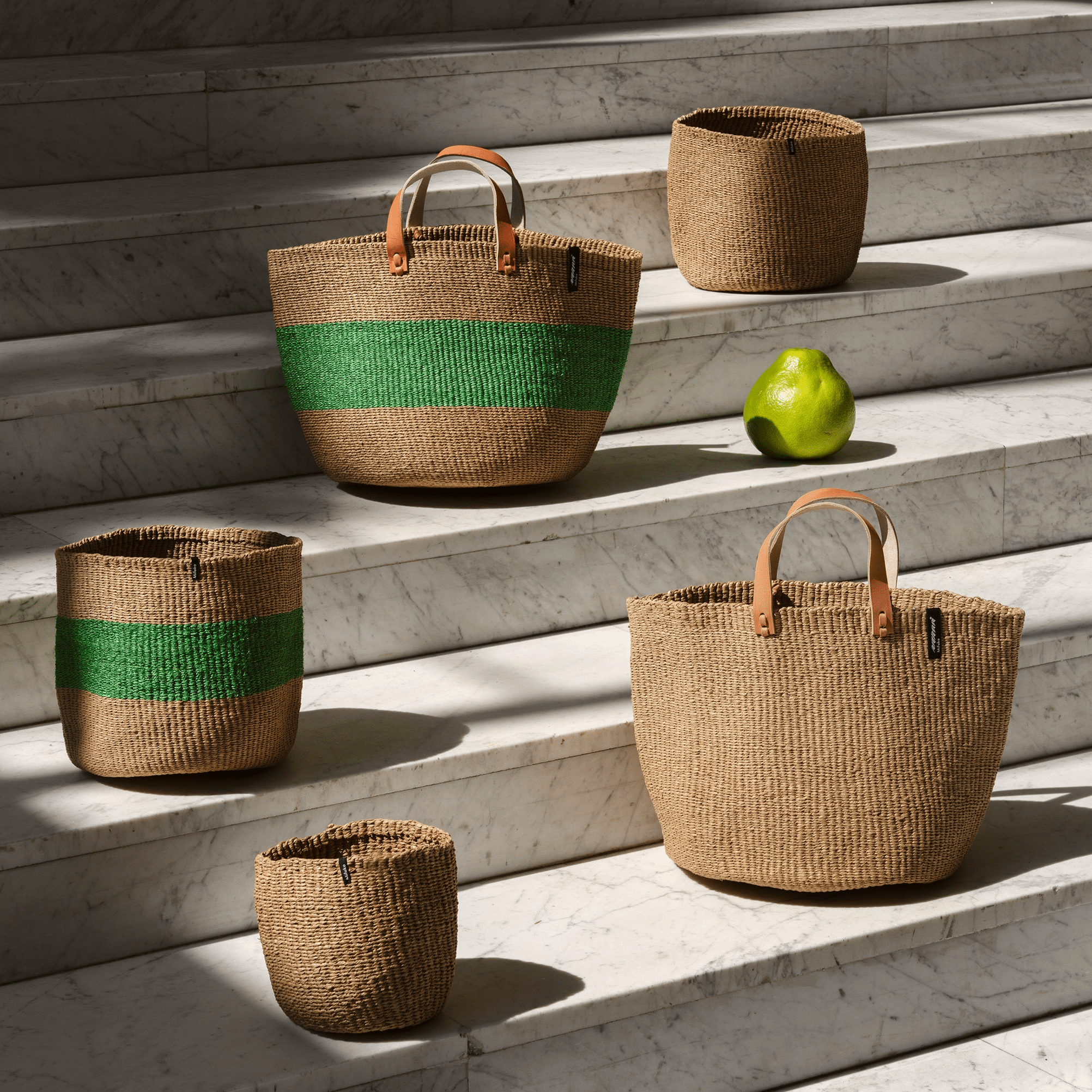 Mifuko Paper Small basket S Kiondo basket | Brown S