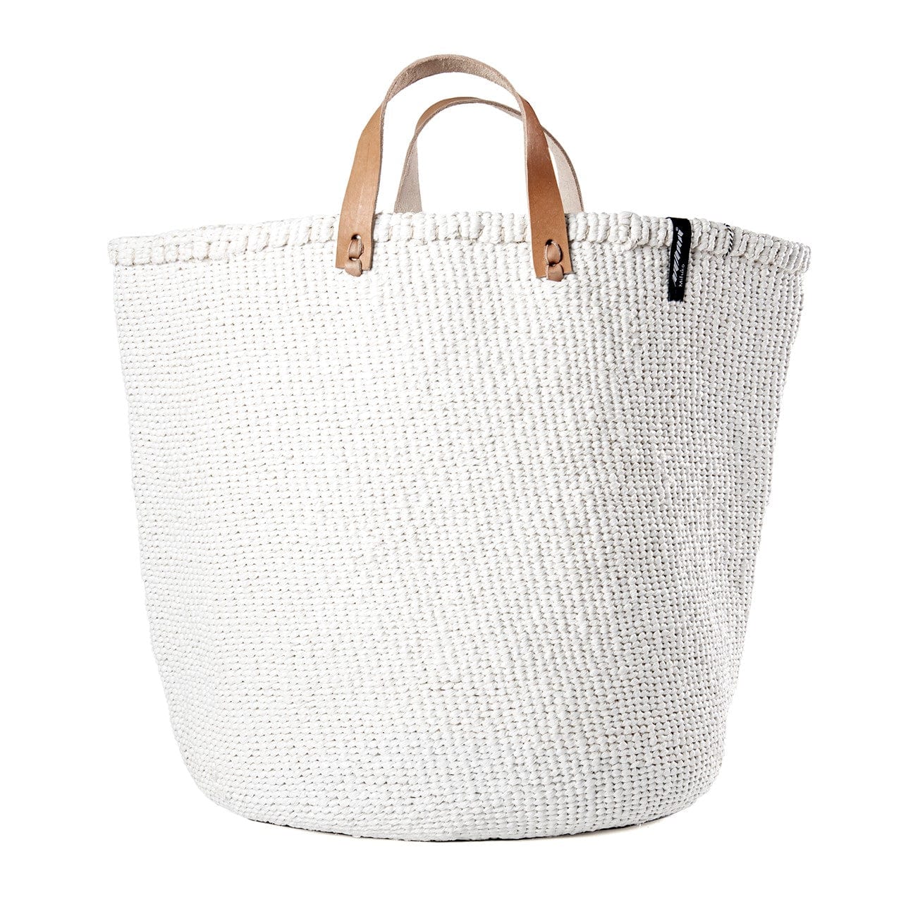 Mifuko Partly recycled plastic and sisal Market basket L Kiondo market basket | White L