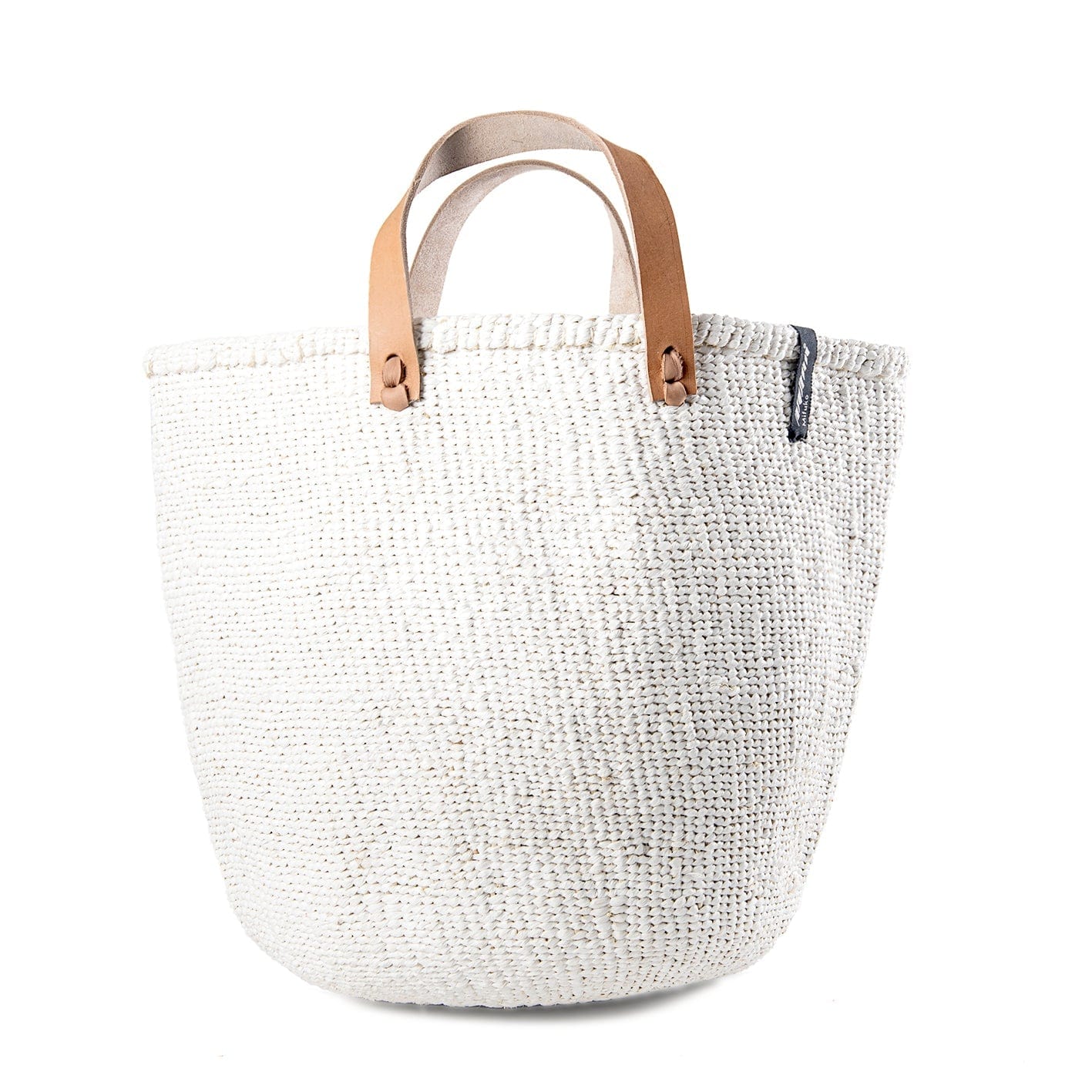 Mifuko Partly recycled plastic and sisal Market basket M Kiondo market basket | White M