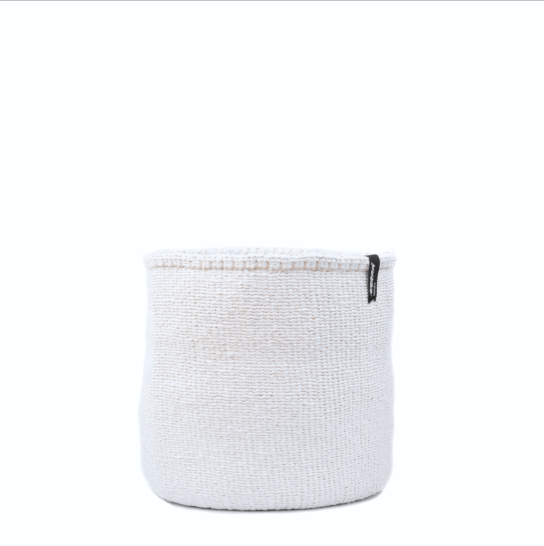 Mifuko Partly recycled plastic and sisal Medium size basket M Kiondo basket | White M