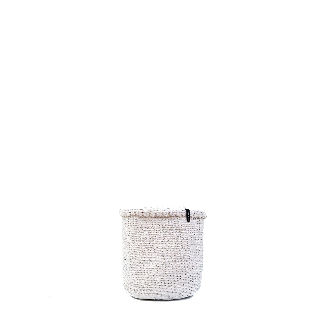 Mifuko Partly recycled plastic and sisal Small basket XS Kiondo basket | White XS