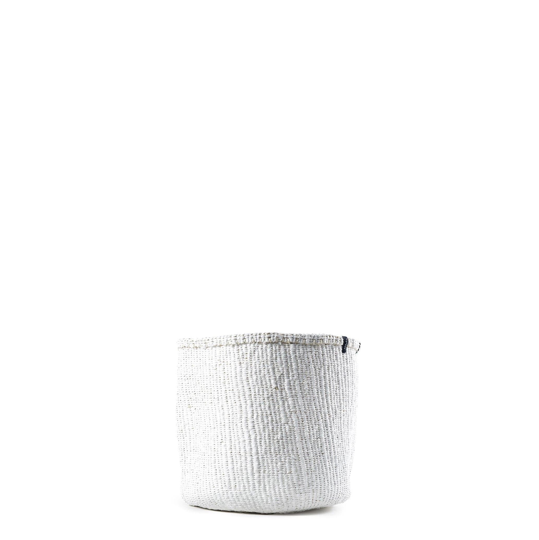 Mifuko Partly recycled plastic and sisal Small basket S Kiondo basket | White S