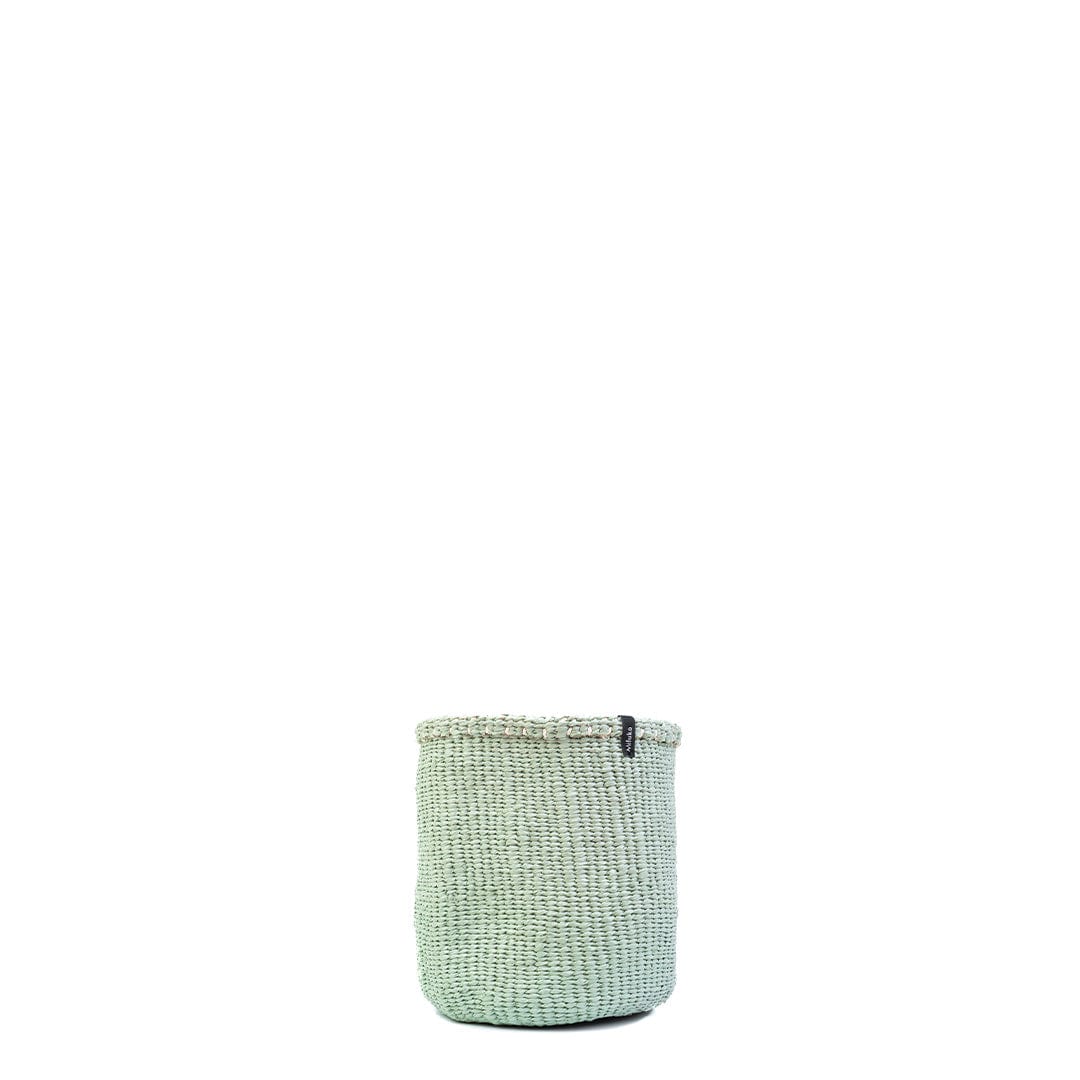 Mifuko Plastic and sisal Small basket XS Kiondo basket | Light green XS