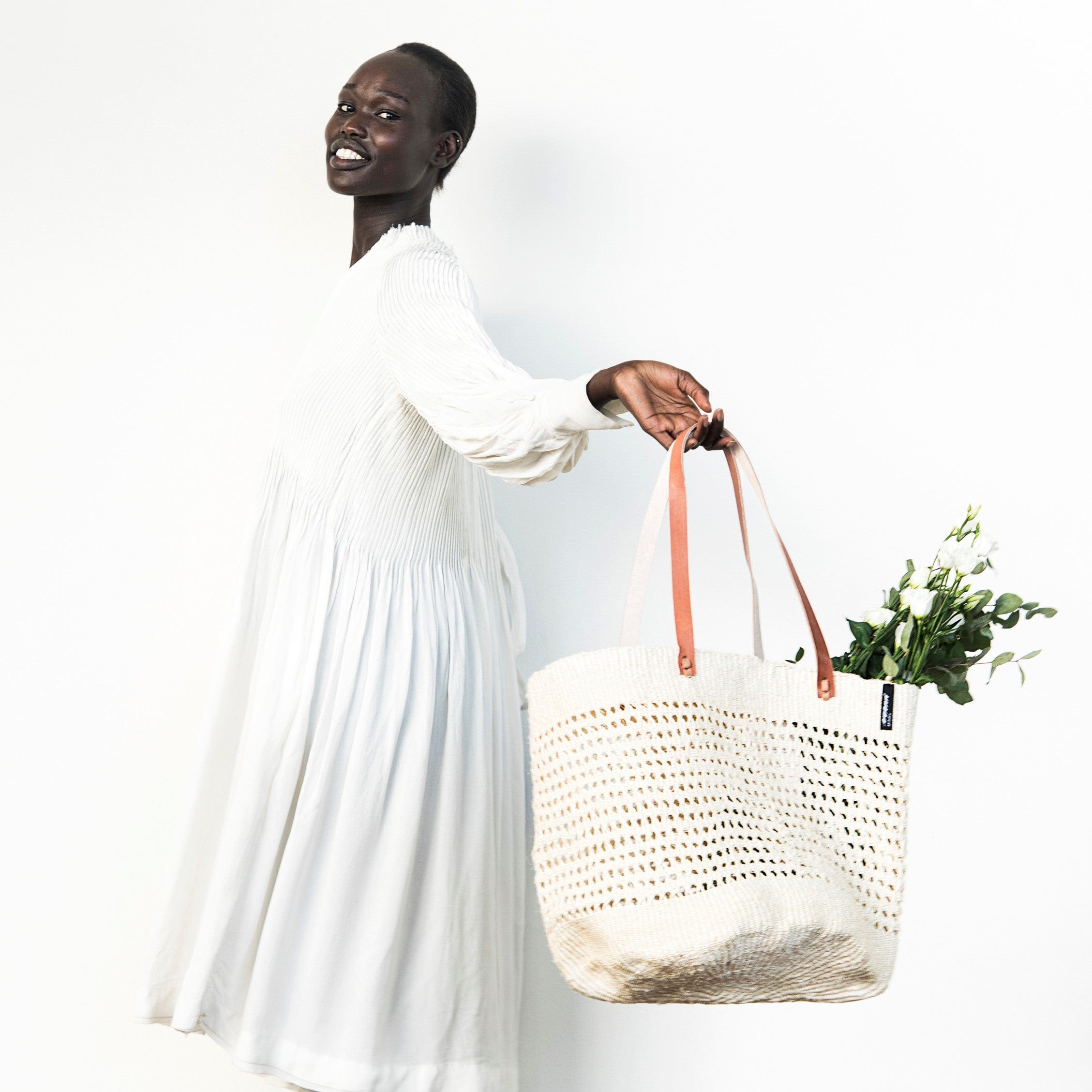 Kiondo shopper basket | Natural open weave L