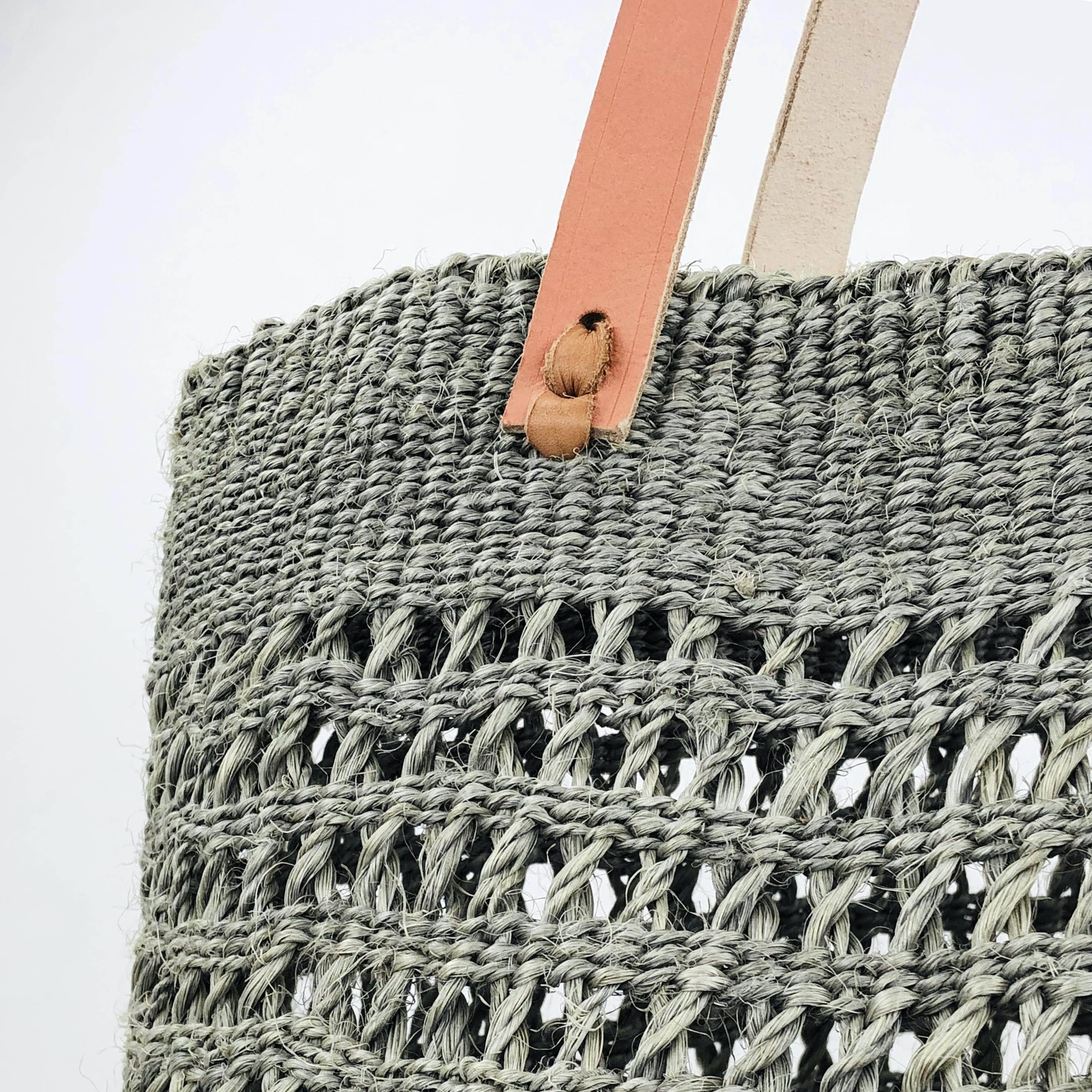 Mifuko Sisal Shopper basket M Kiondo shopper basket | Light grey open weave M