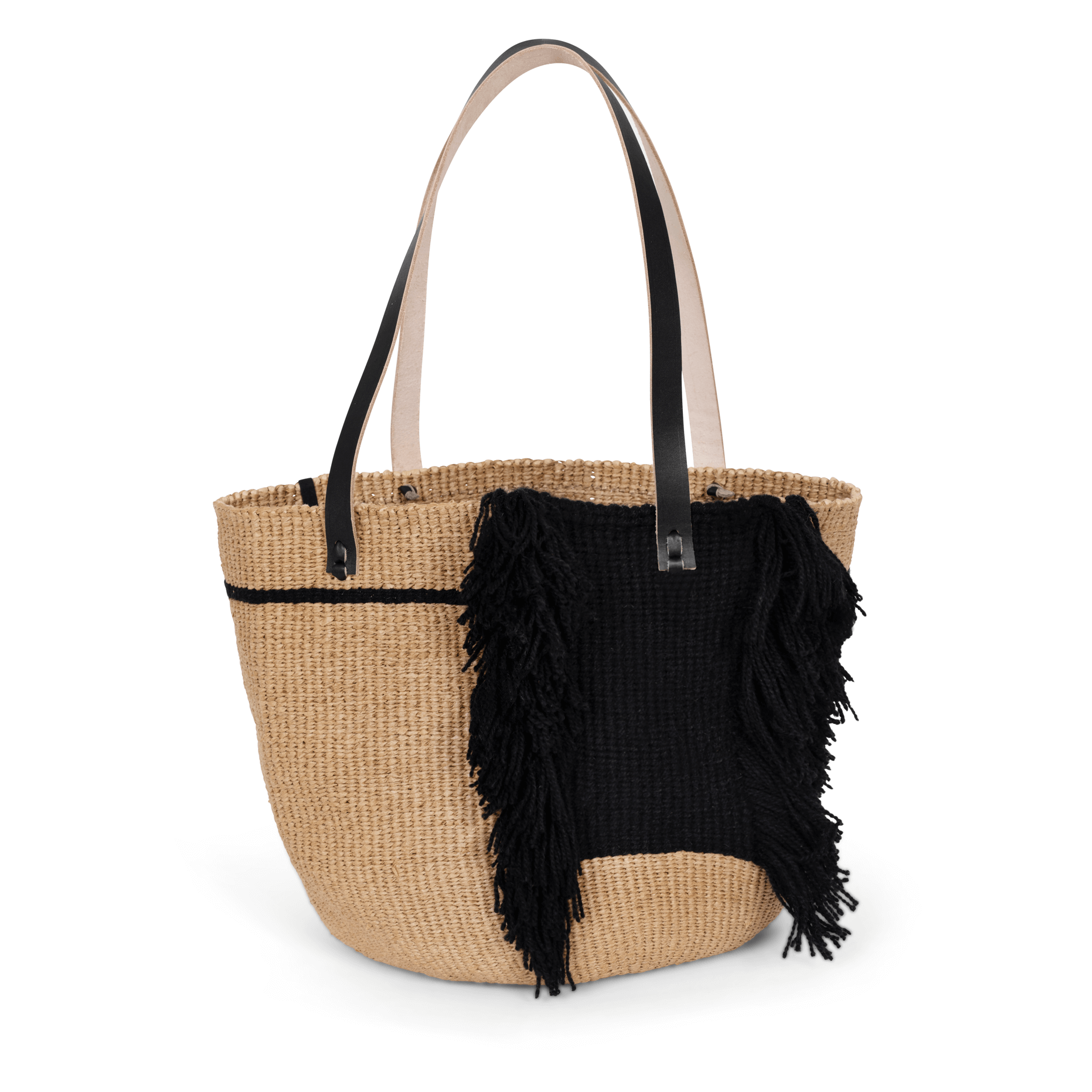 Mifuko Wool and paper Shopper basket Pamba shopper basket | Ervin Latimer design black M