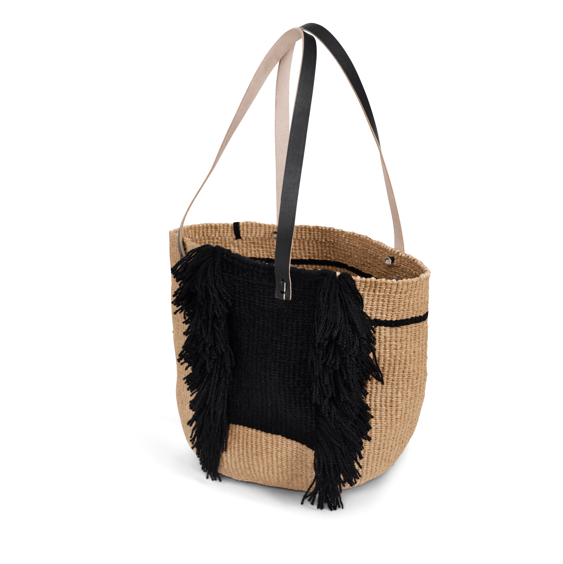 Mifuko Wool and paper Shopper basket Pamba shopper basket | Ervin Latimer design black M