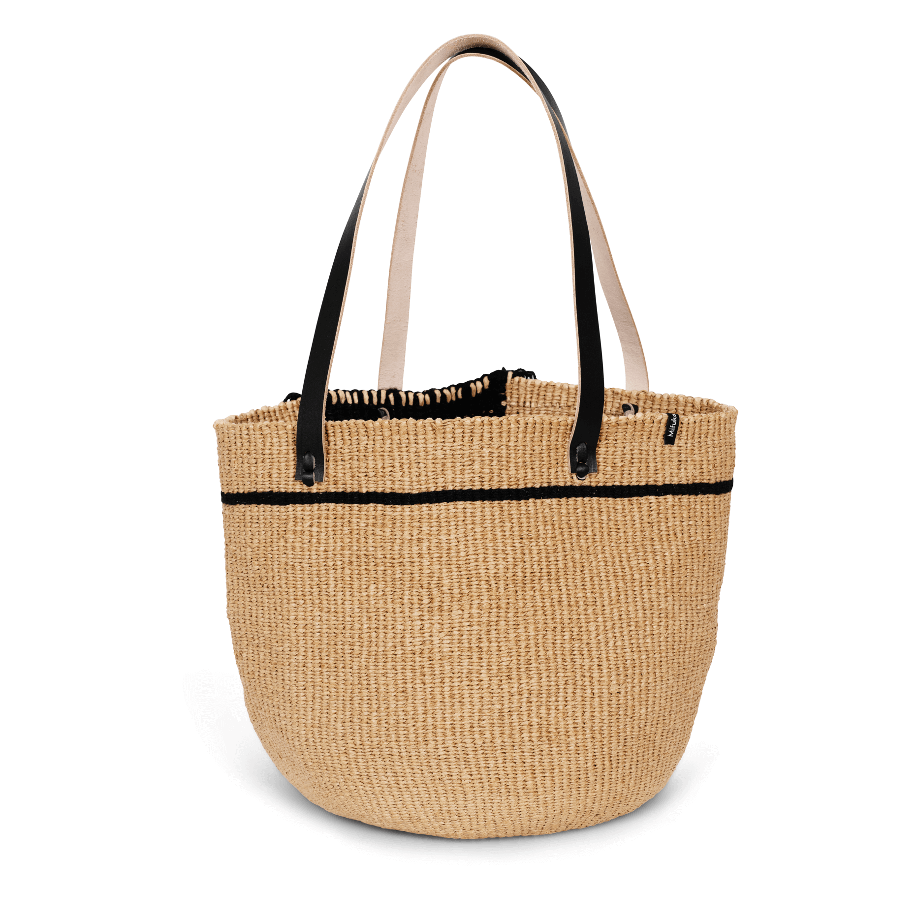 Mifuko Wool and paper Shopper basket M Pamba shopper basket | Ervin Latimer design black M