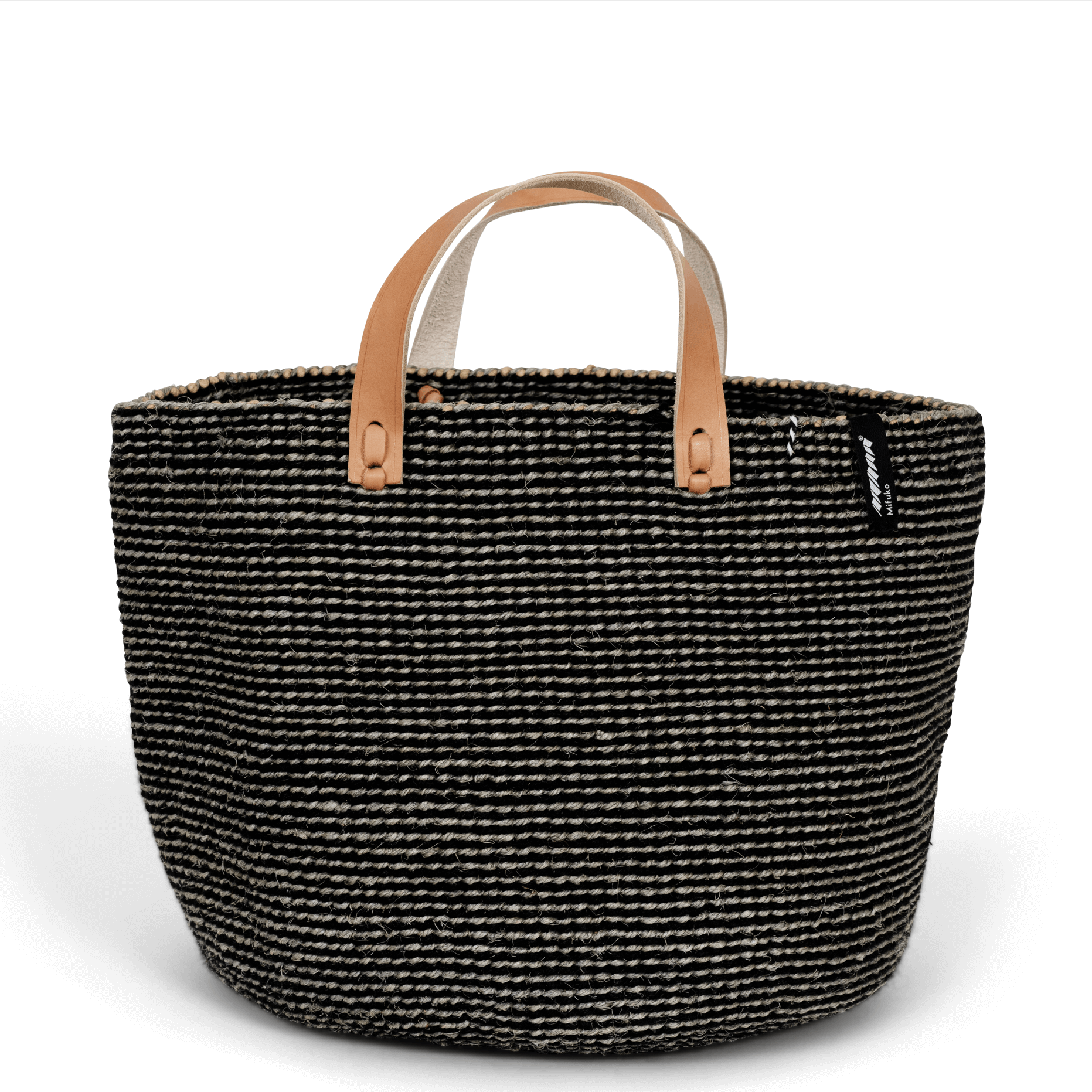 Mifuko Wool and sisal Market basket Pamba market basket | Grey sisal M