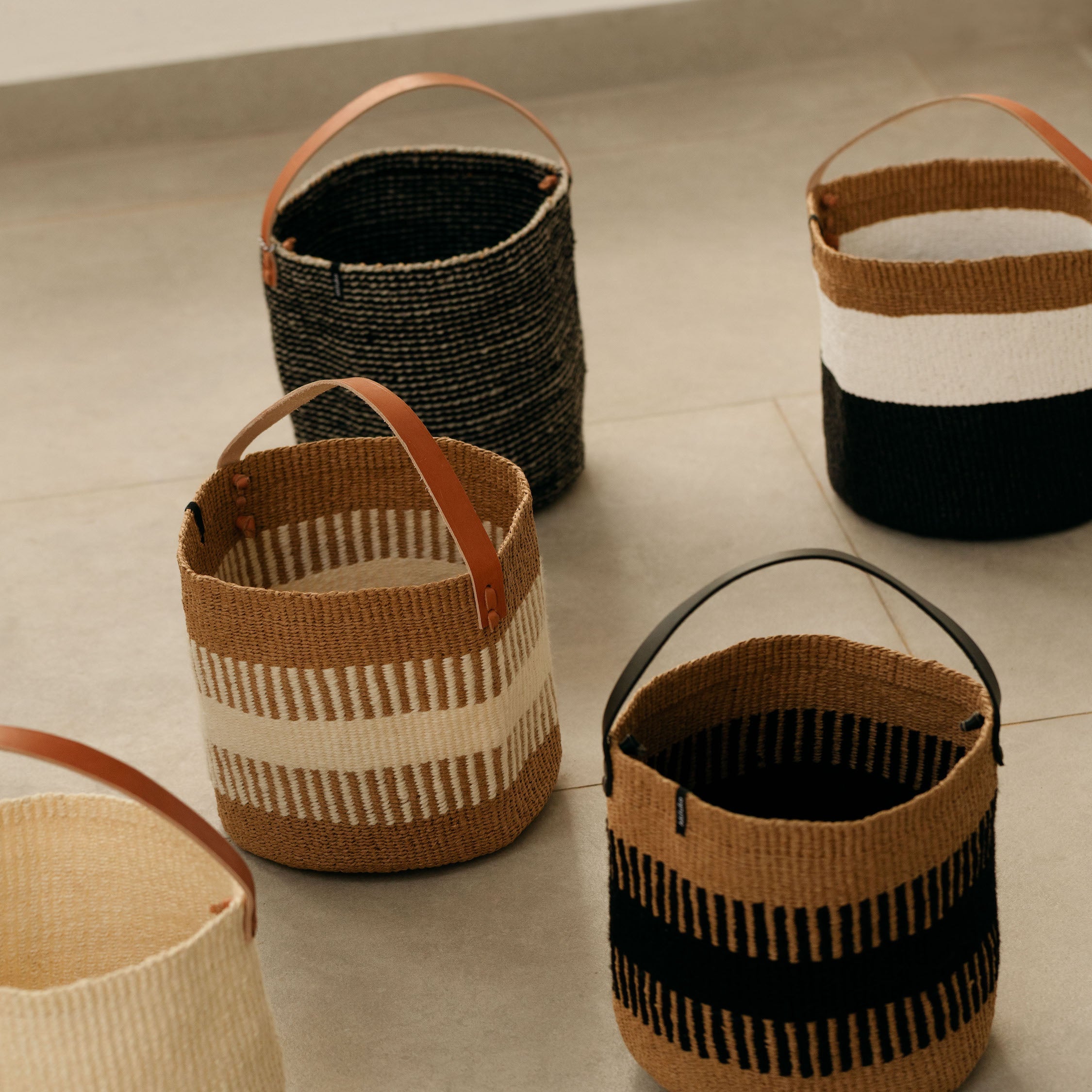 Kiondo basket | Duo black with handle S