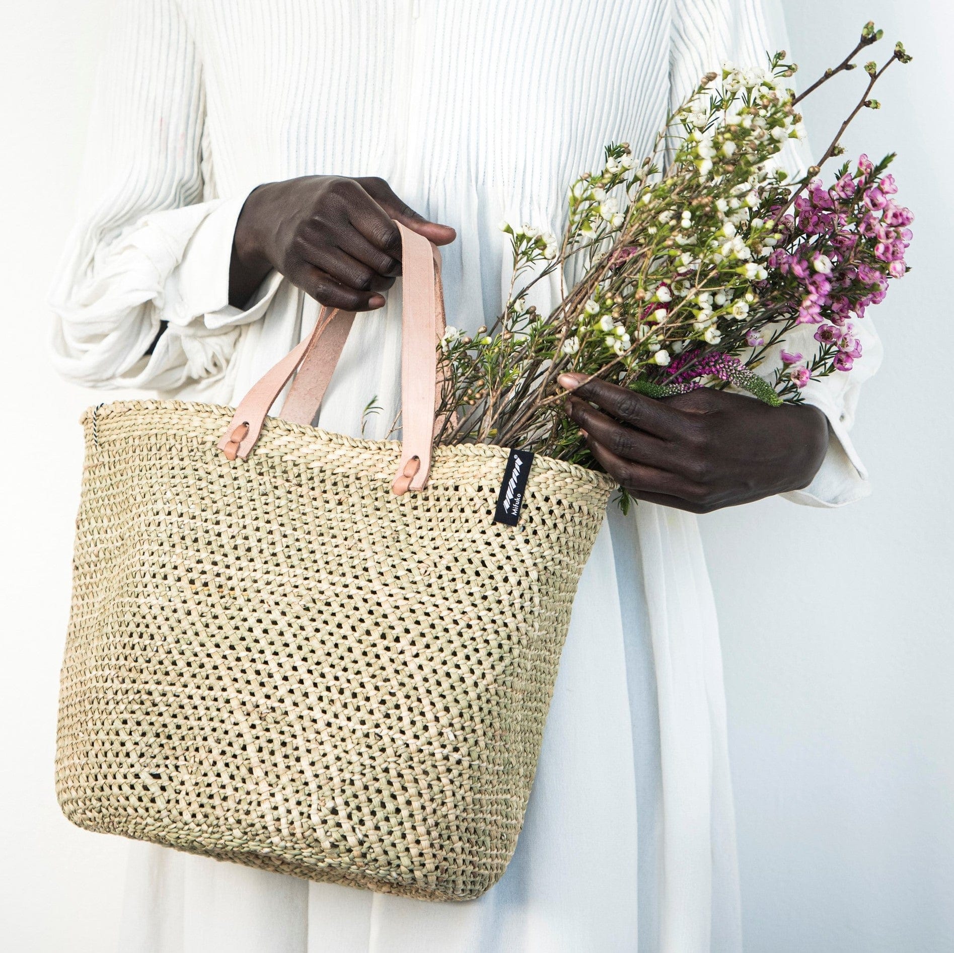 Mifuko Mifuko Iringa basket set | Natural M + XXL