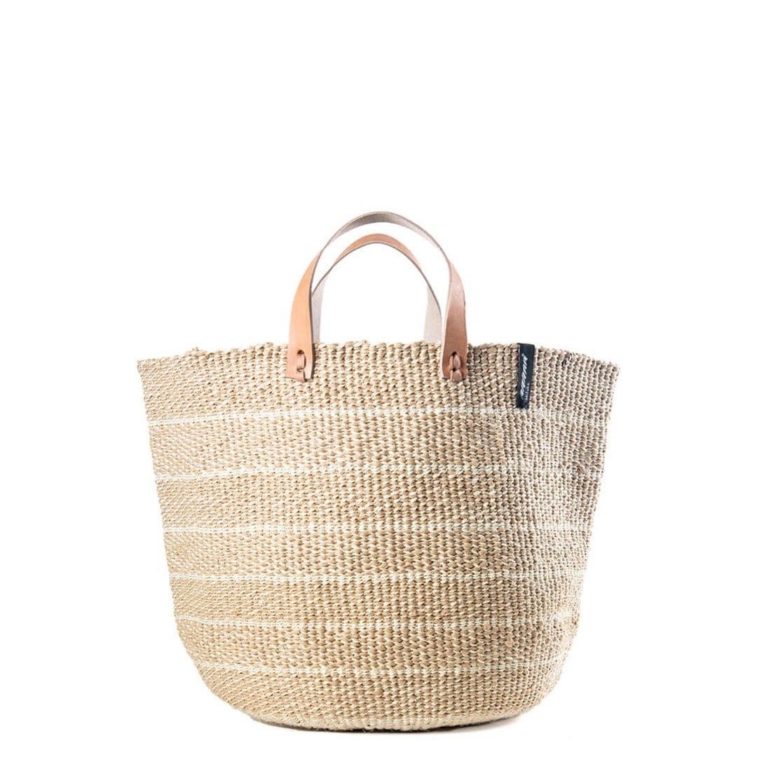 Mifuko Paper and sisal Market basket M Kiondo market basket | Brown twill weave M